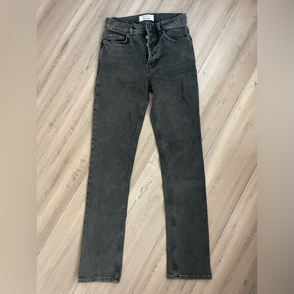 Womens Reformation Black High Rise Jeans